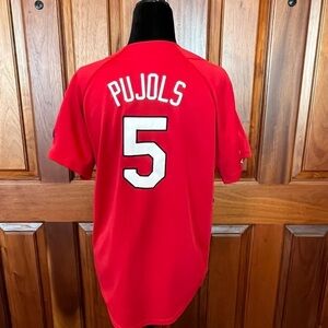 Majestic Authentic St. Louis Cardinals Albert Pujols #5 Red MLB Jersey Adult S